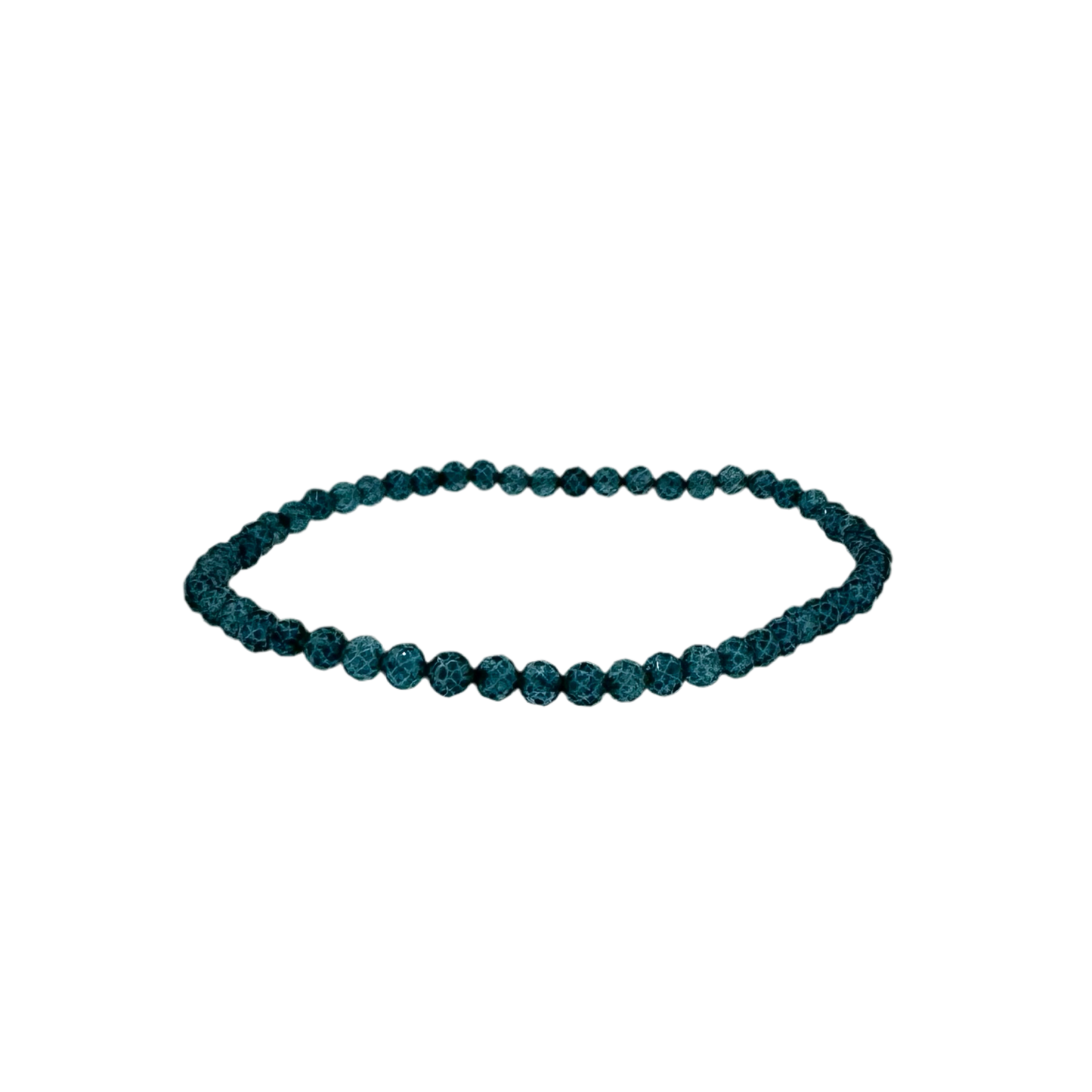 Faceted Blue Topaz Bead Stretch Bracelet