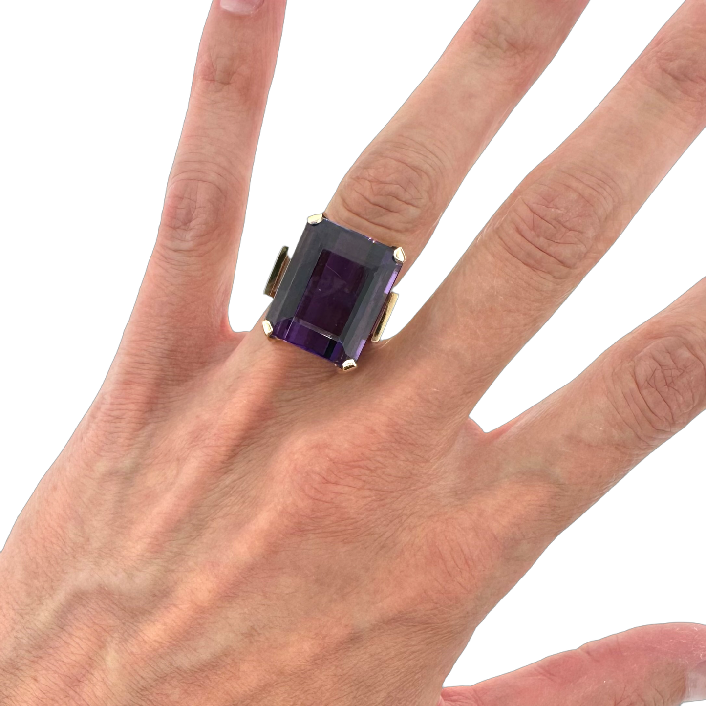 Estate Ole Lynggaard 14k + Amethyst Cocktail Ring