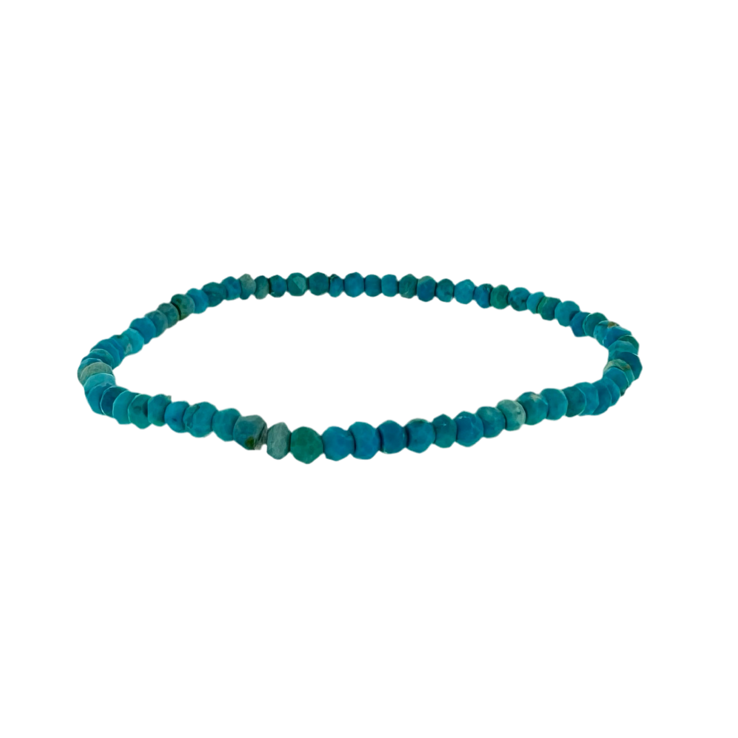 Faceted Turquoise Bead Stretch Bracelet