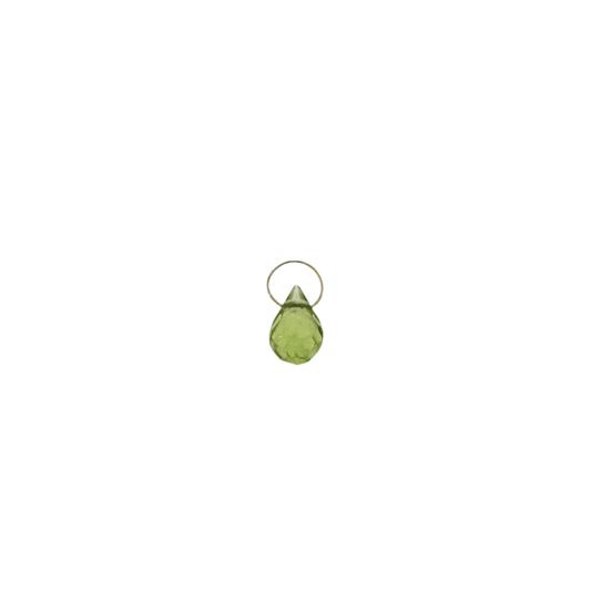 14k Mini Charm + Peridot Briolette