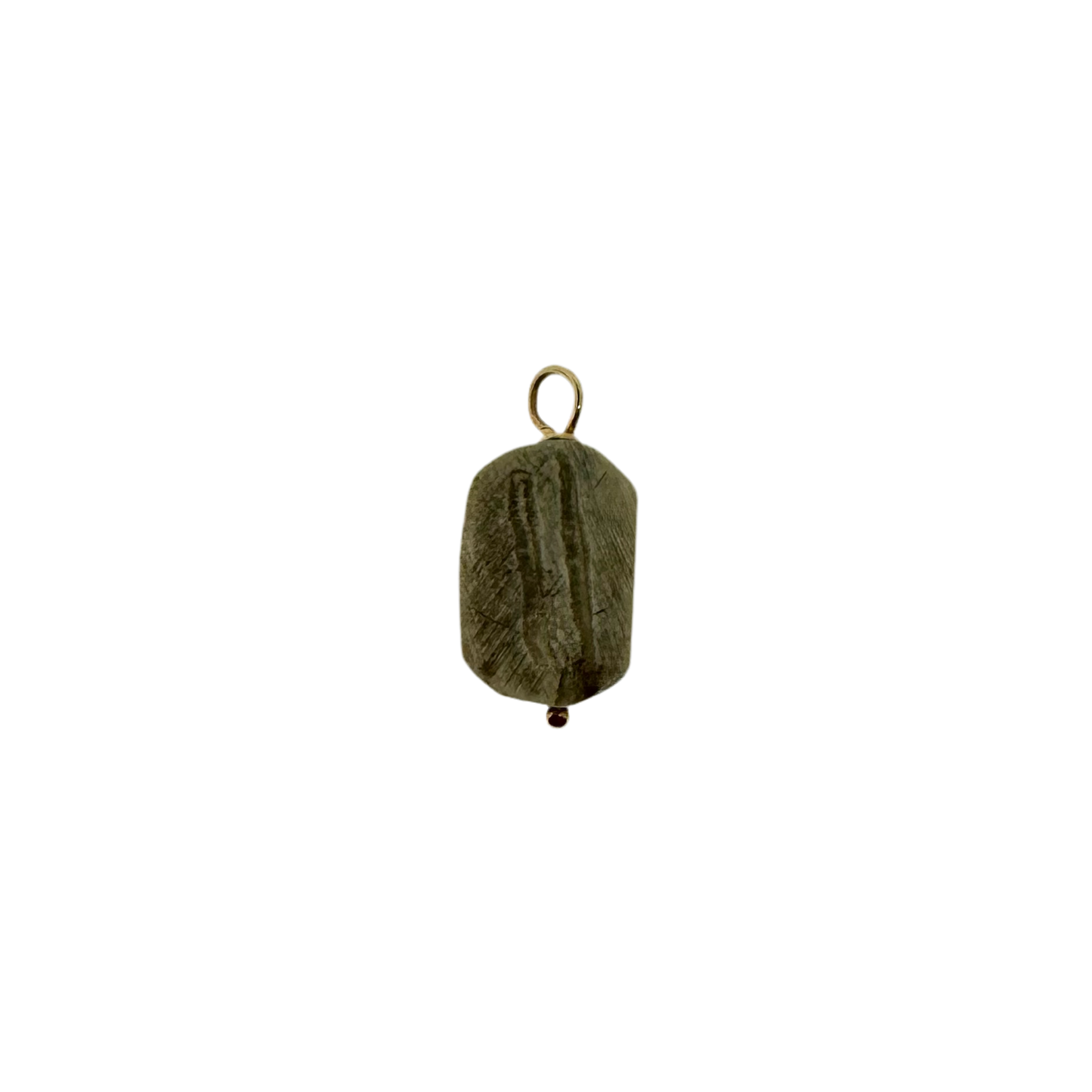 14k + Vintage Steatite Scarab Charm