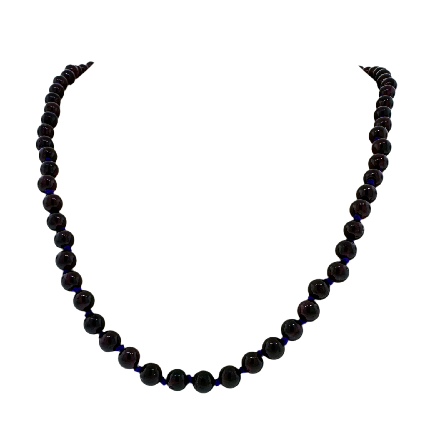 Sterling + Rhodalite Garnet Bead Necklace