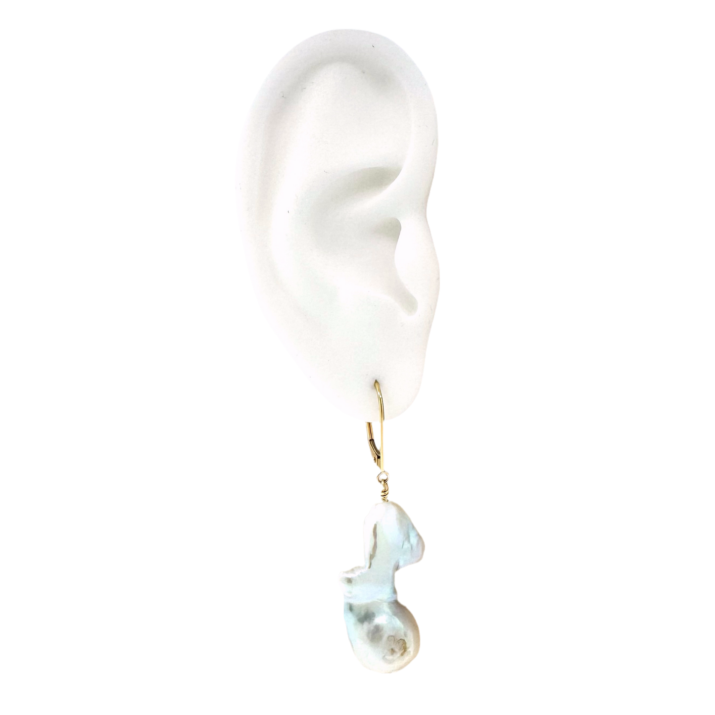 14k + Baroque Pearl Earrings