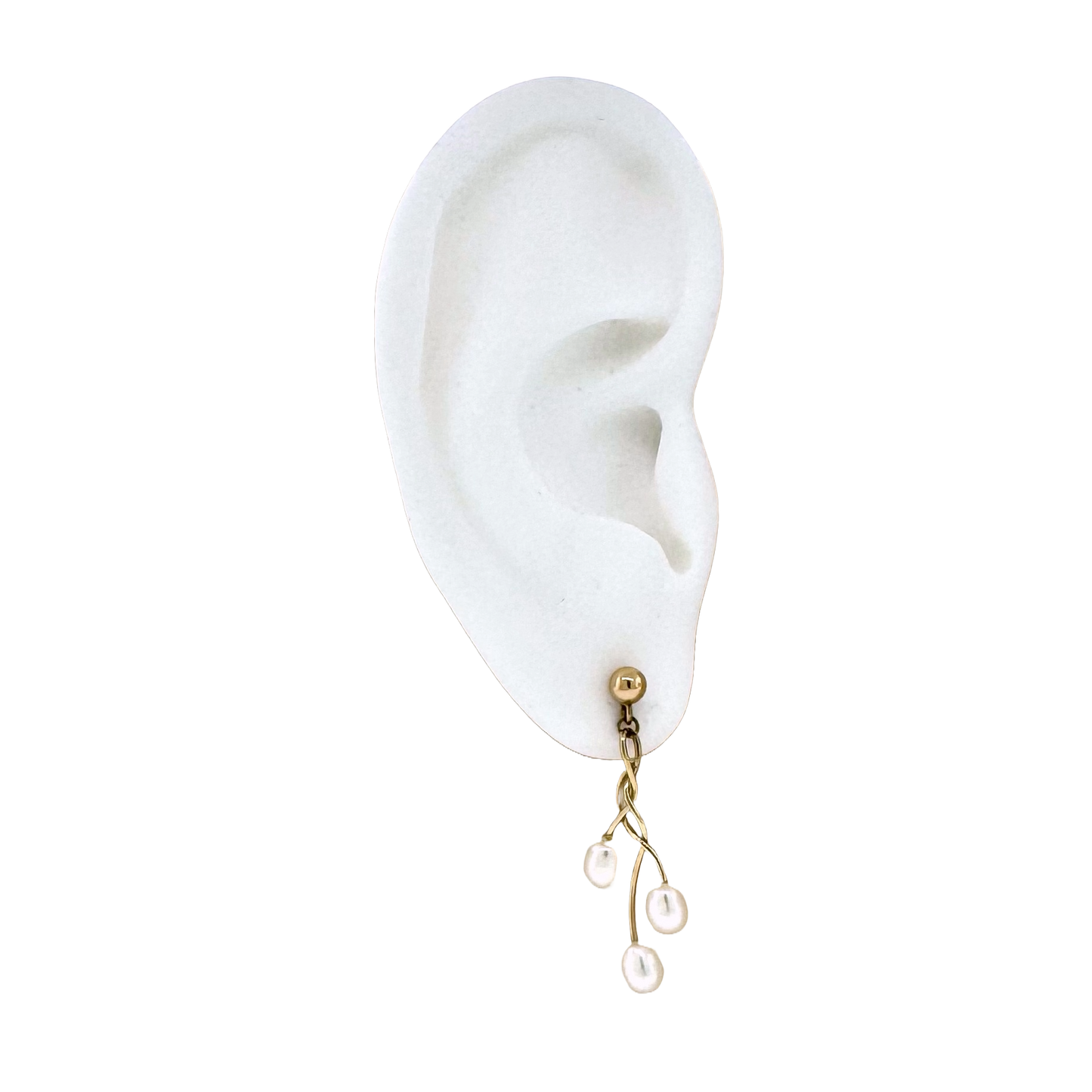 Estate 14k + Freshwater Pearl Drop Earrings