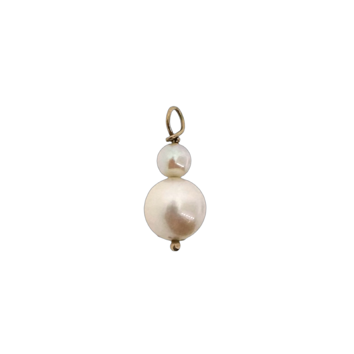 Estate 14k + Cultured Pearl Duo Mini Charm