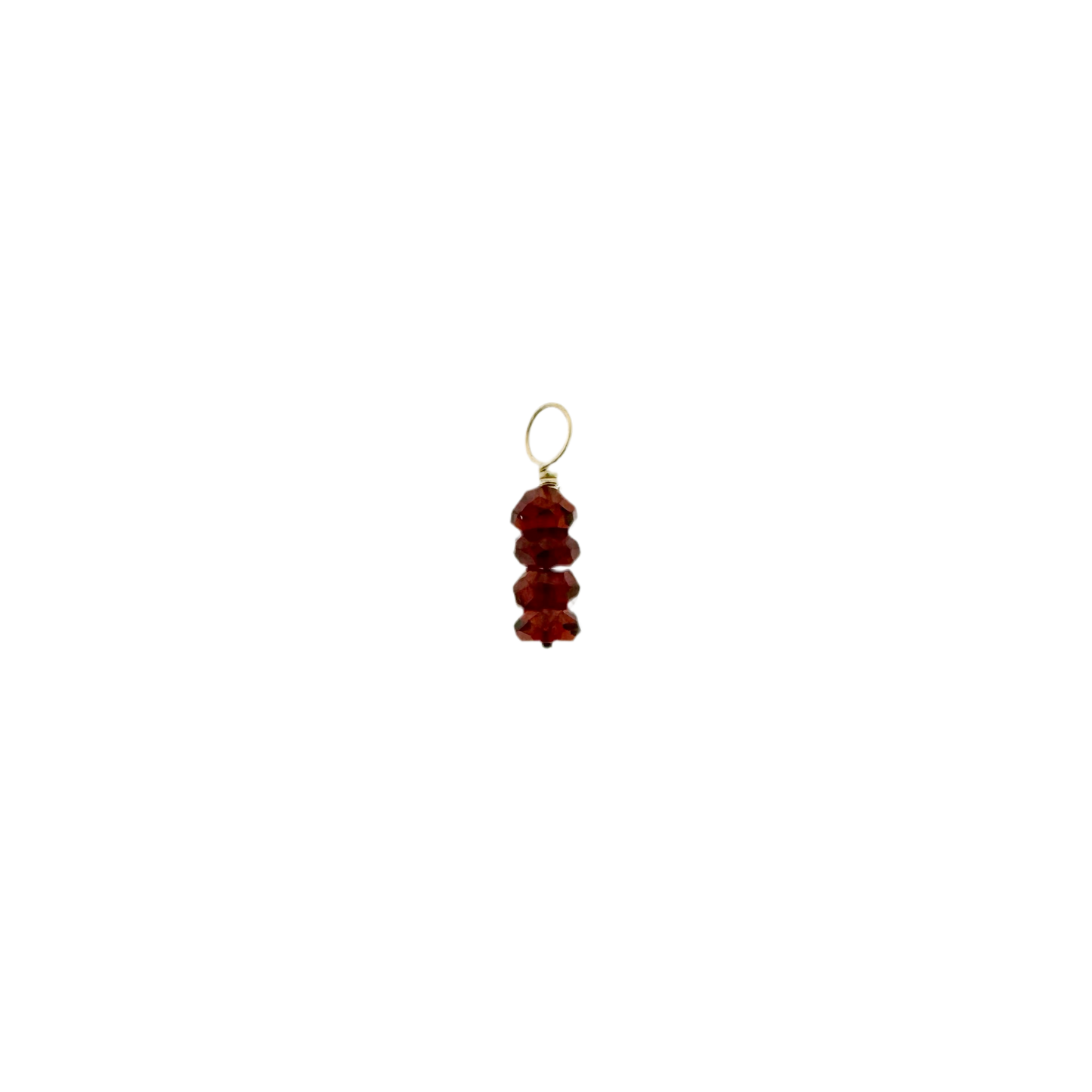 14k Mini Charm + Garnet