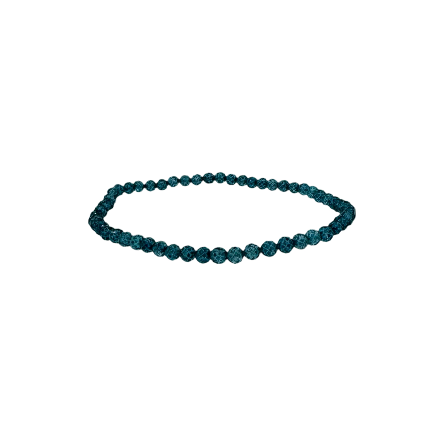 Faceted Blue Topaz Bead Stretch Bracelet