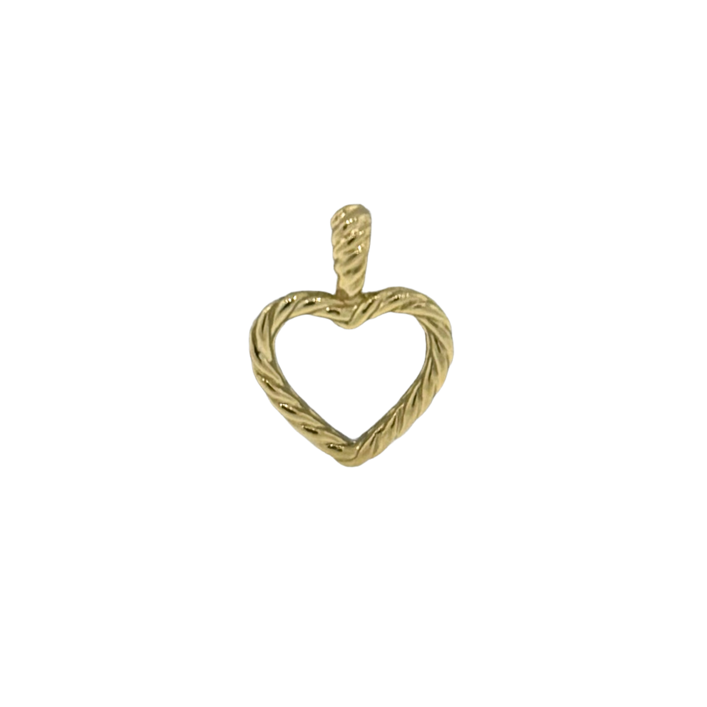 Estate David Yurman 18k + Diamond Pave Heart Pendant