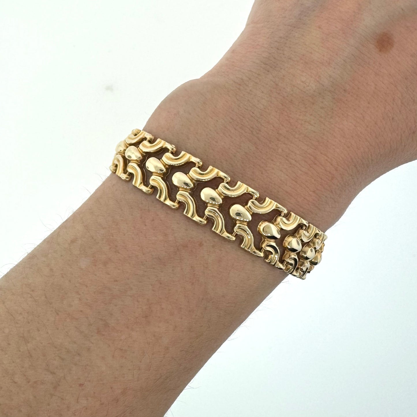 Estate 14k + Fancy Link Bracelet