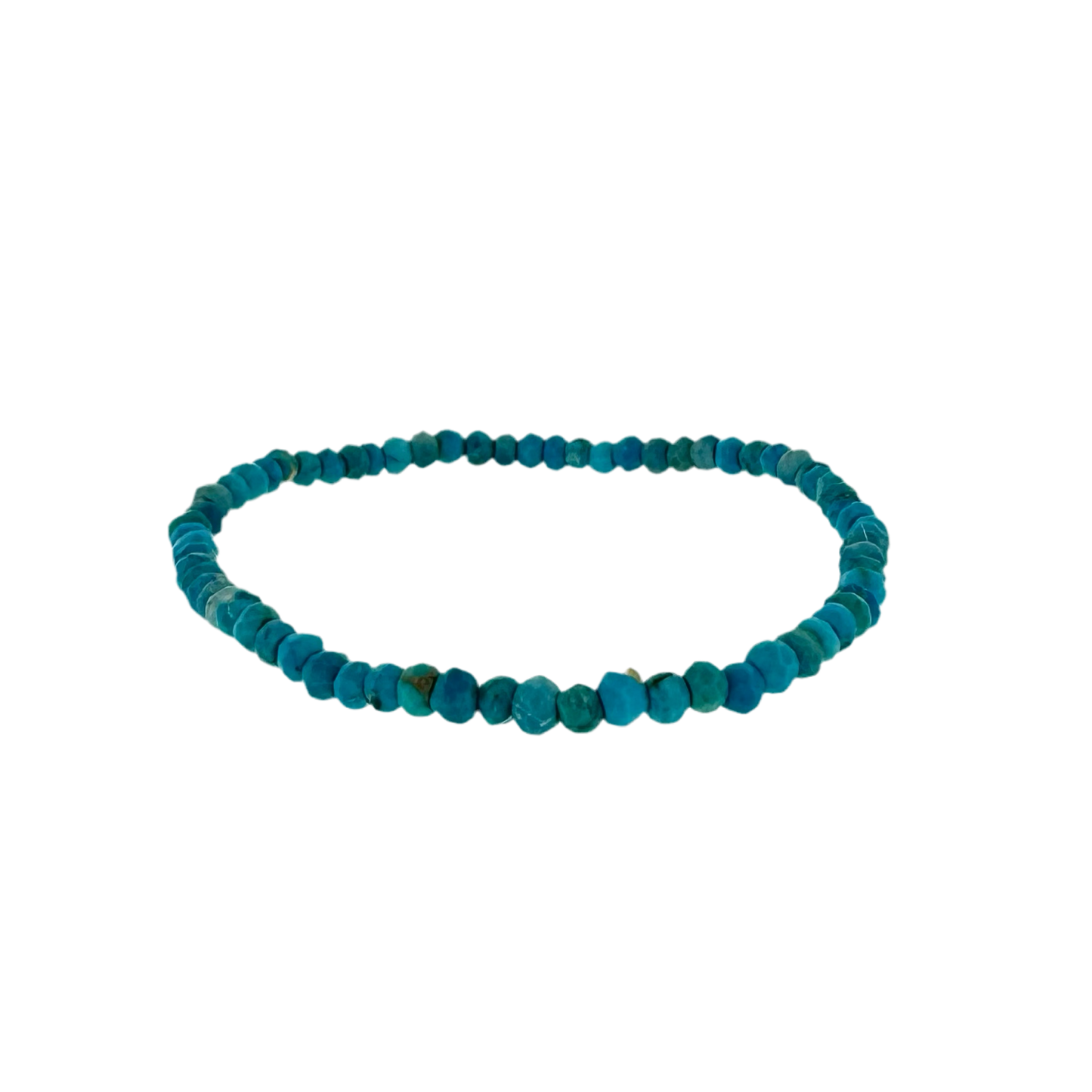 Faceted Turquoise Bead Stretch Bracelet