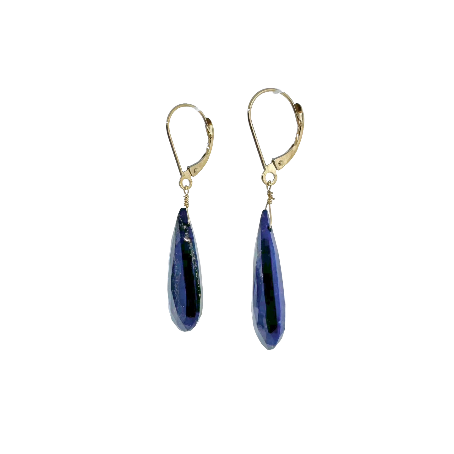 14k + Lapis Briolette Earrings