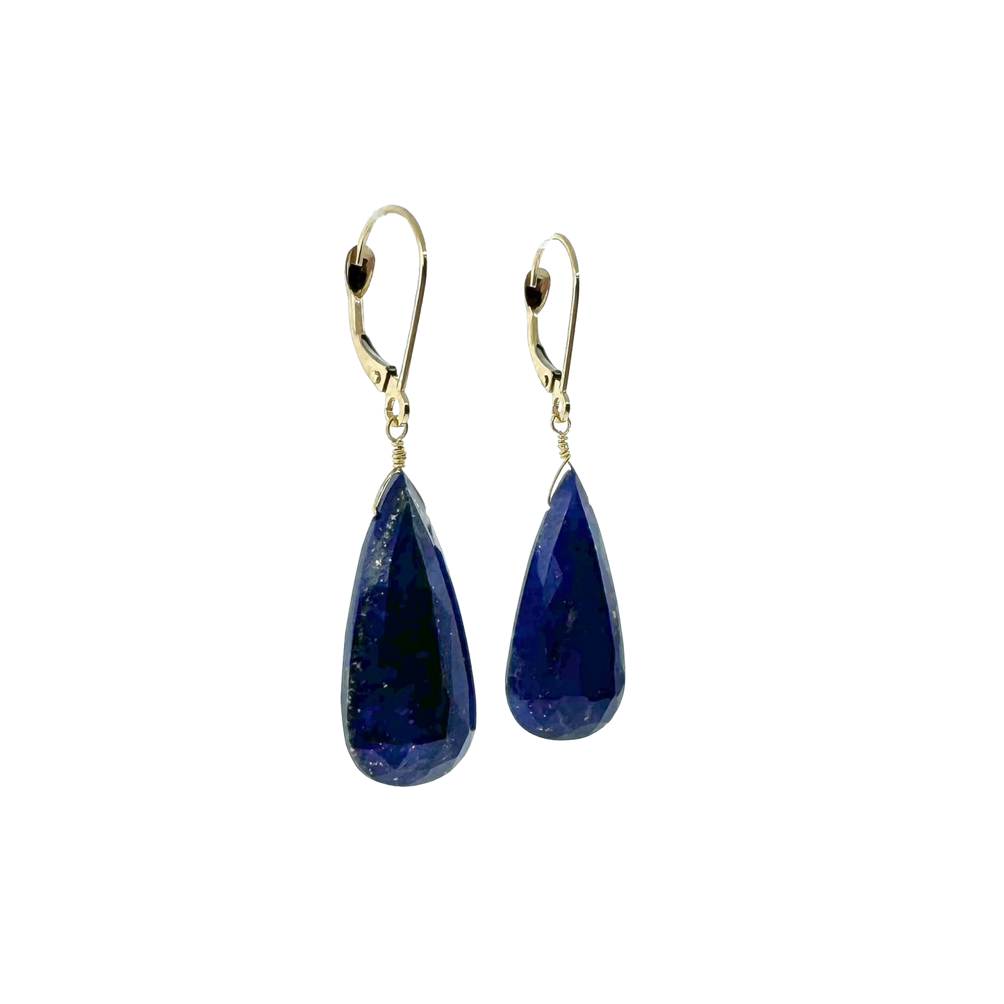 14k + Lapis Briolette Earrings