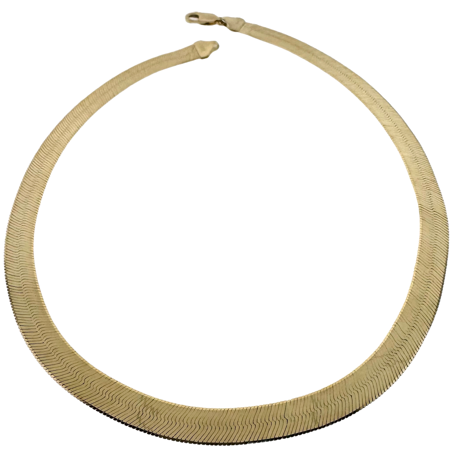 Estate 14k + Silky Herringbone Necklace