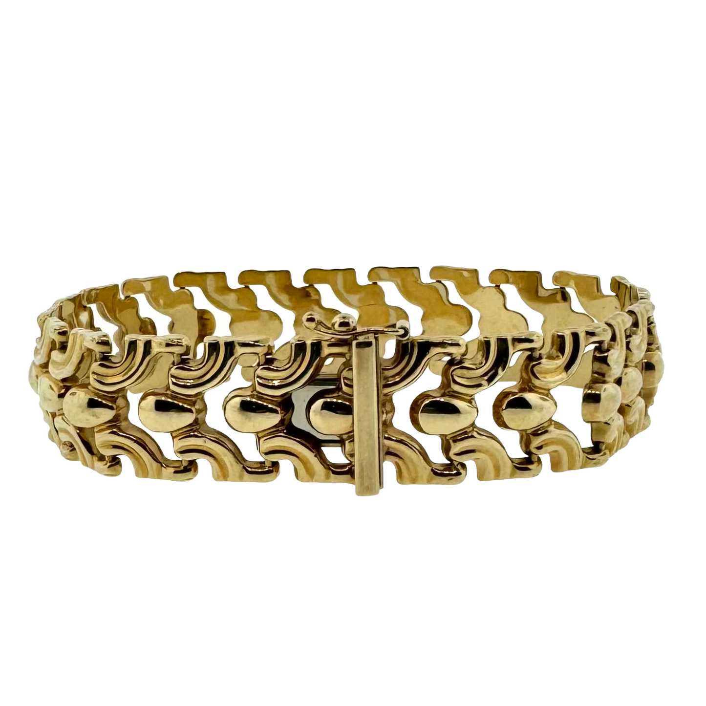 Estate 14k + Fancy Link Bracelet