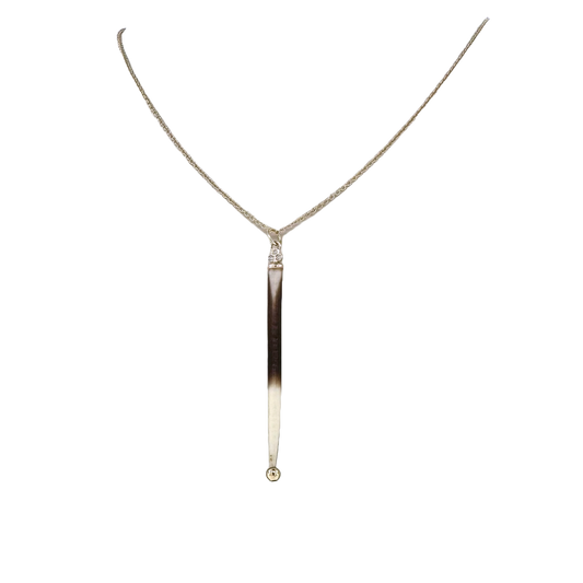 14k + Porcupine Quill and Diamond Necklace
