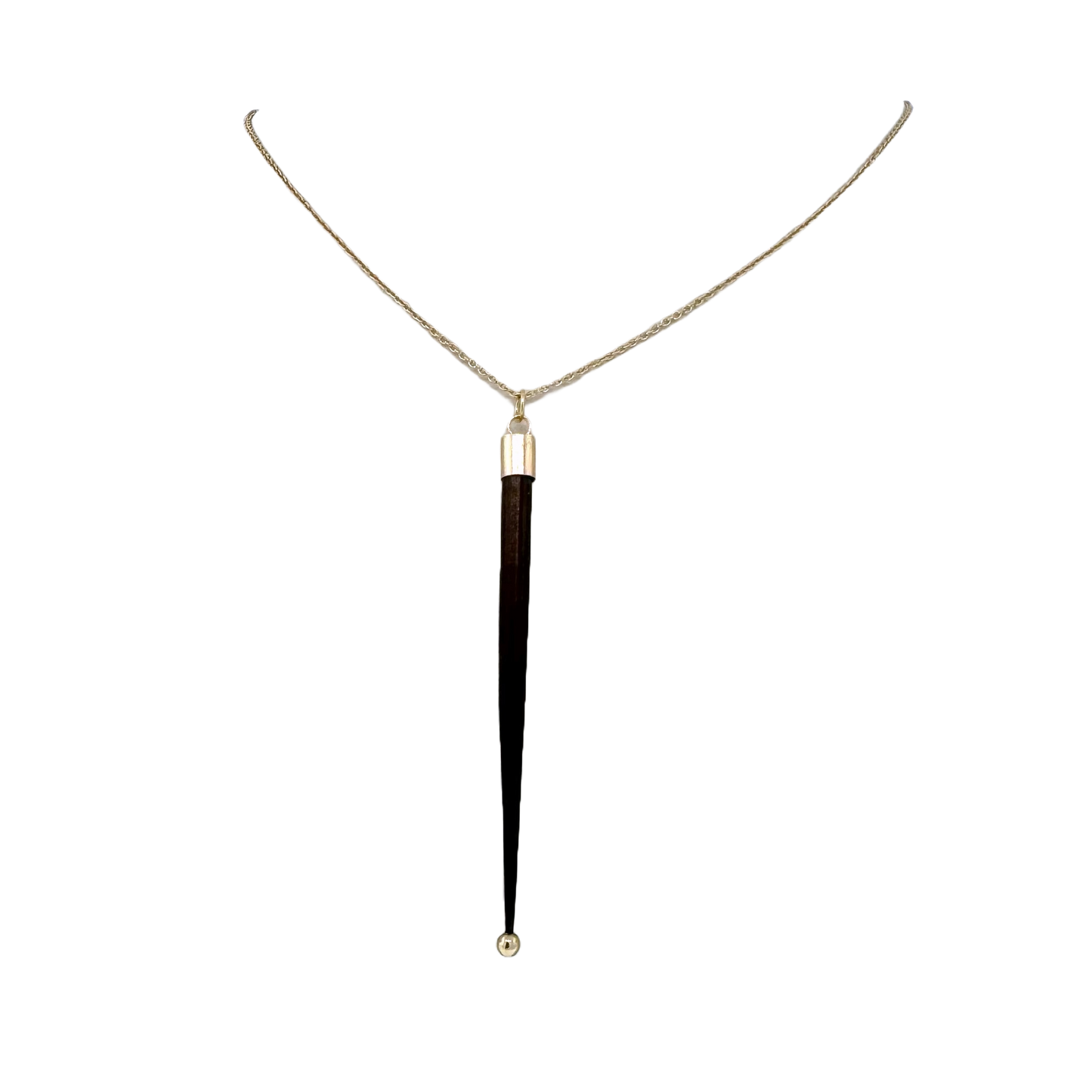 14k + Porcupine Quill Necklace - Long