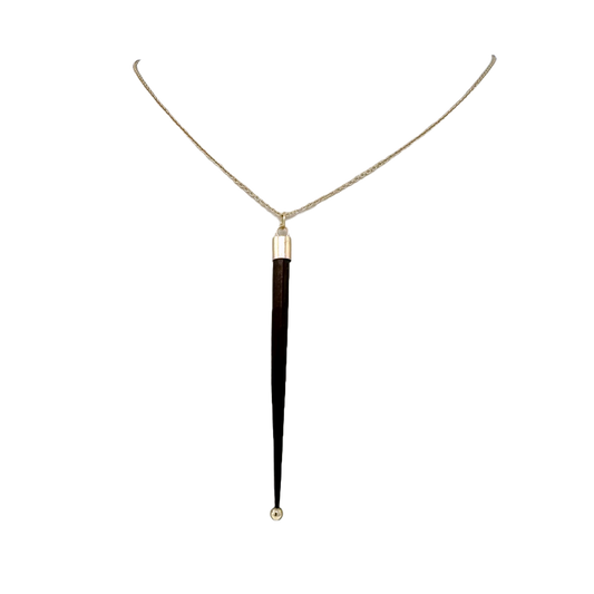 14k + Porcupine Quill Necklace - Long