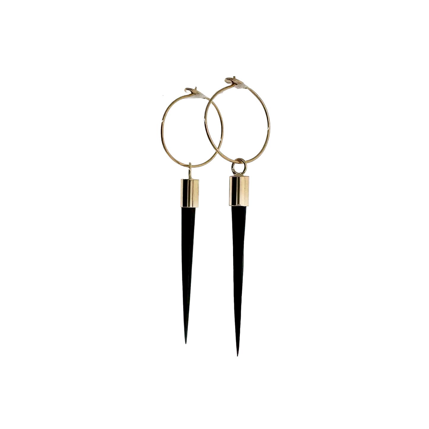 14k + Porcupine Quill Hoop Earrings