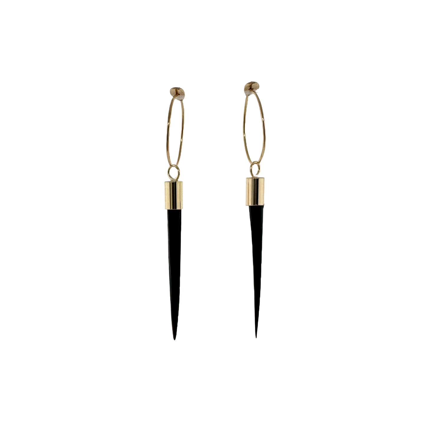 14k + Porcupine Quill Hoop Earrings