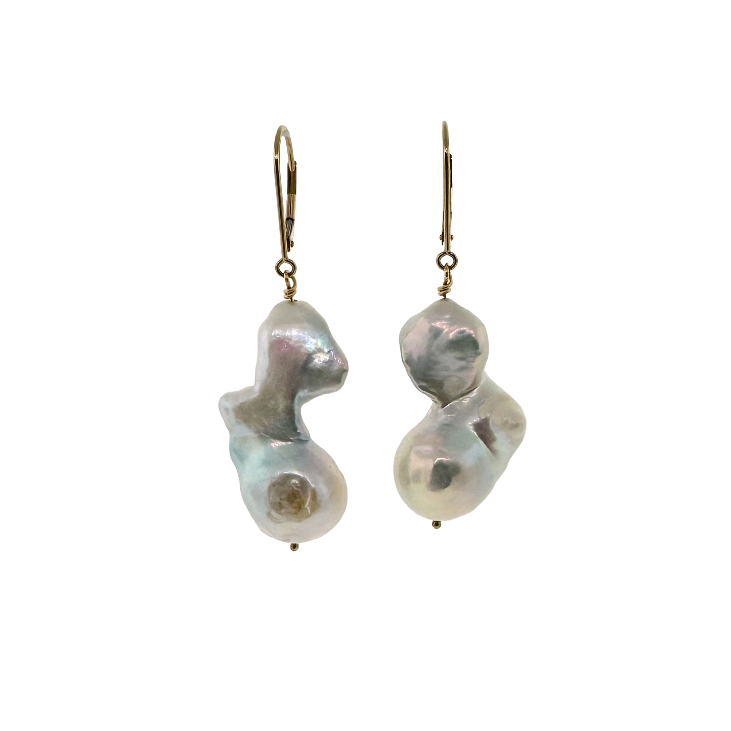 14k + Baroque Pearl Earrings