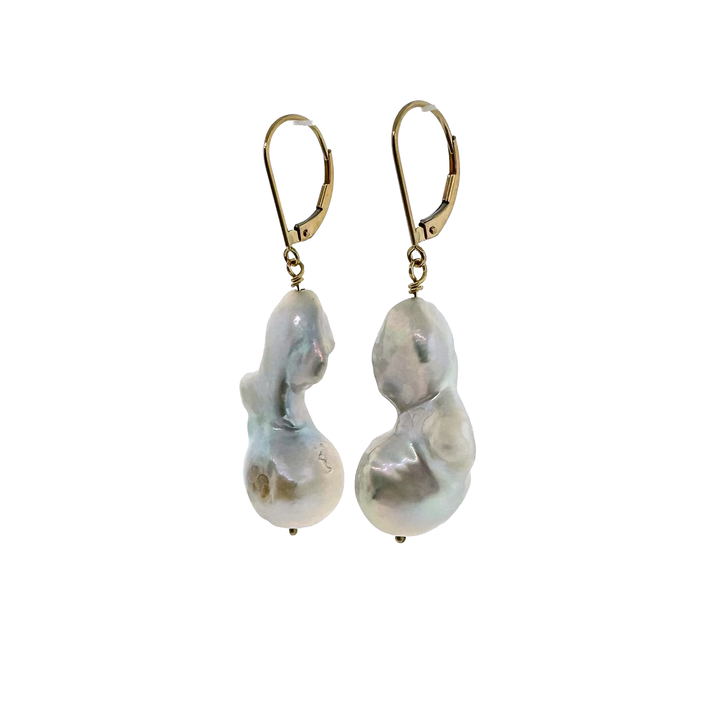 14k + Baroque Pearl Earrings