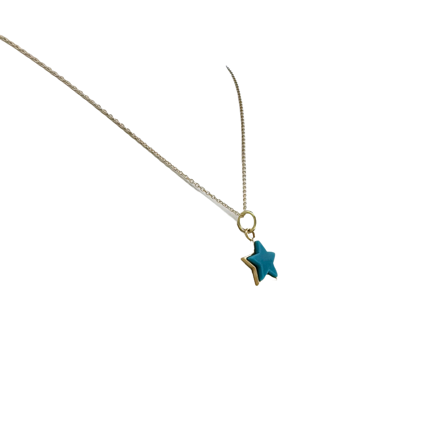 14k + Turquoise Star Necklace