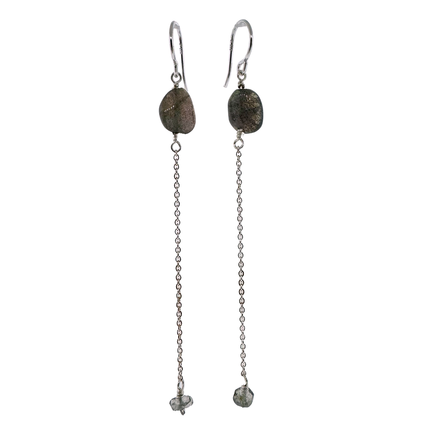 Sterling + Labradorite Drop Earrings